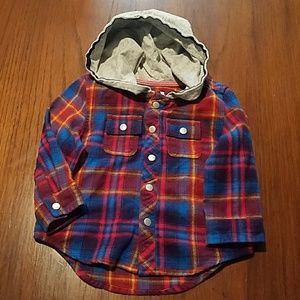 🚫SOLD🚫CAT and JACK Hooded Flannel